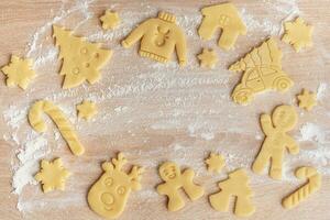 Christmas baking, gingerbread cookies photo