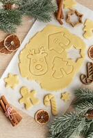 Christmas baking, gingerbread cookies photo