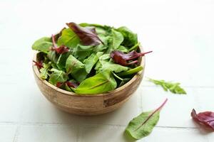 Mix salad leaves photo