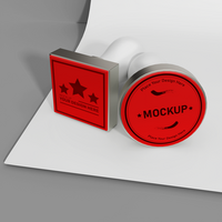 simple and attractive stamp mockups for business use psd
