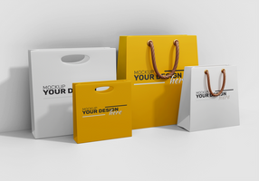 simple and attractive shopping paper bag mockup for branding purposes psd