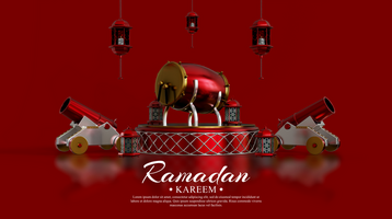 Luxurious ramadan karem background psd template