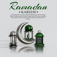 Luxurious ramadan karem background psd template