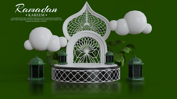 Luxurious ramadan karem background psd template