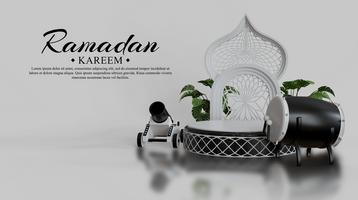 Luxurious ramadan karem background psd template