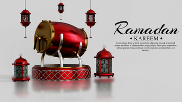 Luxurious ramadan karem background psd template