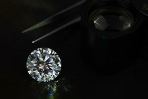 Diamonds on The Black Background photo