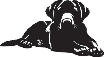 Dog Pose vector silhouette illustration black color