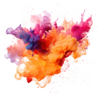 bunt Aquarell Spritzen isoliert. generativ ai png