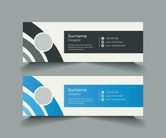 vector creative Professional modern and minimalist business Corporate Email signature template design