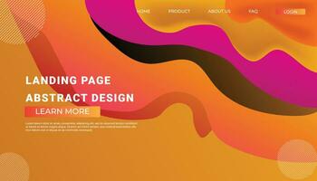 Landing page with Trendy colorful liquid gradients. Fluid colorful shapes, gold glitter. Modern artwork shapes from acrylic epoxy. Vector