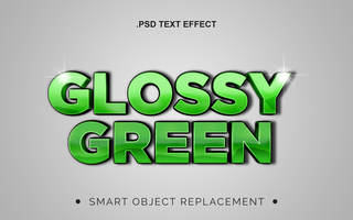 3D Realistic Glossy Shinning Text Effect psd