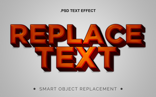 3D Realistic Texture Text Effect psd