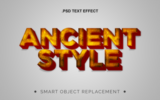 3D Realistic Texture Text Effect psd