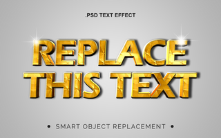 3d réaliste brillant brillant texte effet psd