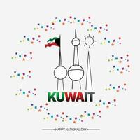 Kuwait nacional día vector ilustración celebracion 2526 febrero.