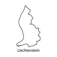 Liechtenstein map icon vector