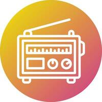 ilustración de diseño de icono de vector de radio