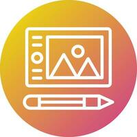 Graphic tablet Vector Icon Design Illustration