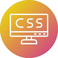 ilustración de diseño de icono de vector css