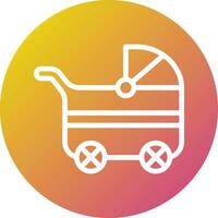 Baby Stroller Vector Icon Design Illustration