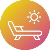 Deck Chair Vector Icon Design Illustration