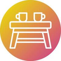 Tea Table Vector Icon Design Illustration
