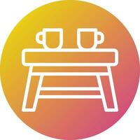 Tea Table Vector Icon Design Illustration