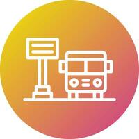 Bus Stop Vector Icon Design Illustration