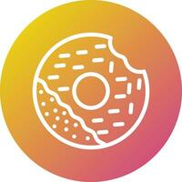 Ilustración de diseño de icono de vector de donut