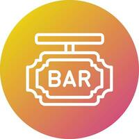 Bar Board Vector Icon Design Illustration