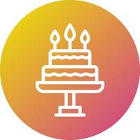 Birthday Cake Vector Icon Design Illustration