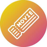 Movie Ticket Vector Icon Design Illustration