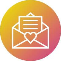 Love Message Vector Icon Design Illustration