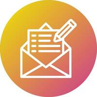 Write Mail Vector Icon Design Illustration