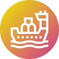 Drilling Boat Vector Icon Design Illustration