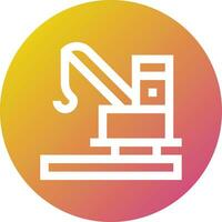 Offshore Rig Vector Icon Design Illustration