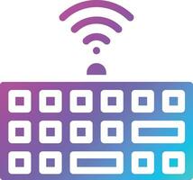 ilustración de diseño de icono de vector de teclado inalámbrico