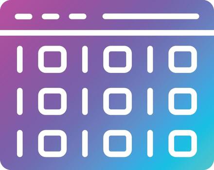 Binary Code Vector Icon Design Illustration