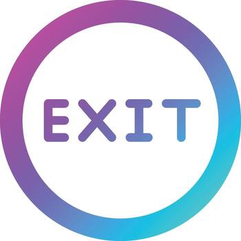 Exit Vector Icon Design Illustration