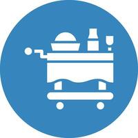 Food trolley Vector Icon Design Illustration