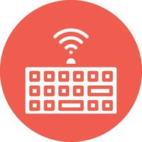 ilustración de diseño de icono de vector de teclado inalámbrico