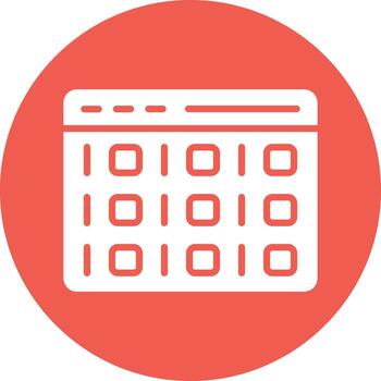 Ilustración de diseño de icono de vector de código binario