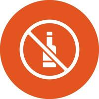 No Alcohol Vector Icon Design Illustration