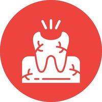 Broken Tooth Vector Icon Design Illustration