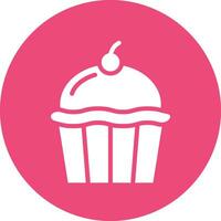 ilustración de diseño de icono de vector de cupcake