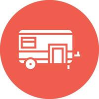 Travel trailer Vector Icon Design Illustration