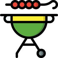 ilustración de diseño de icono de vector de barbacoa