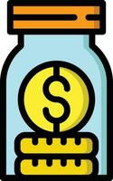 Money jar Vector Icon Design Illustration