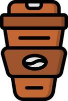 Ilustración de diseño de icono de vector de taza de café